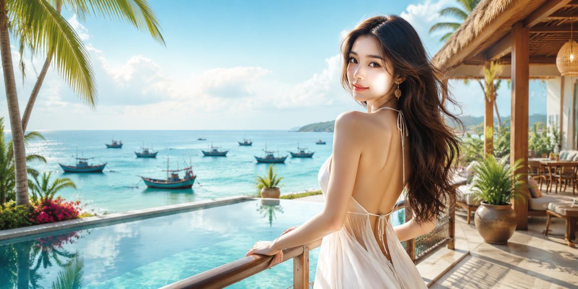 Khung cảnh bãi biển Mũi Né với người dùng xem kèo thể thao trên thiết bị di động