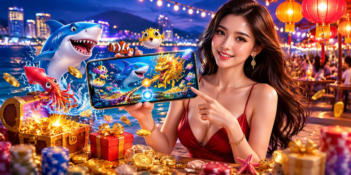 Người chơi bắn cá trực tuyến tại chợ đêm Quy Nhơn trên thiết bị di động